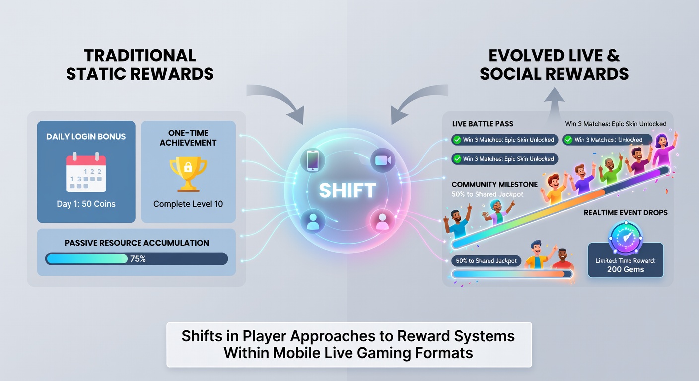 Mobile Live-Gaming-Sitzungen mit Belohnungssystemen auf Smartphones und Tablets